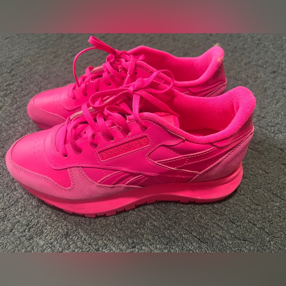 Hot pink Reebok Sneakers
